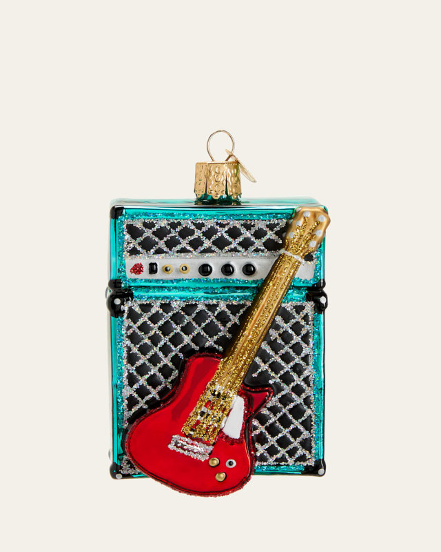 Guitar and Amp Christmas Ornament